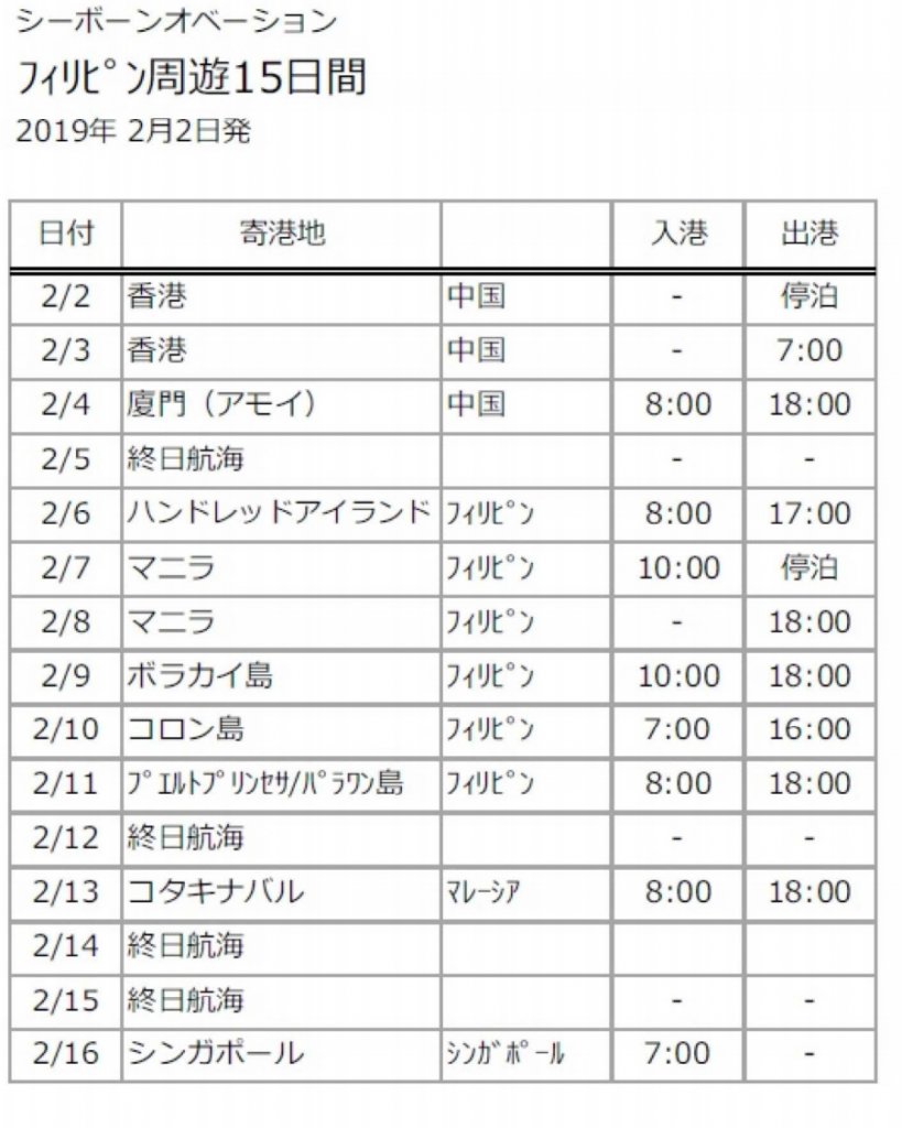 フィリピン周遊15日間