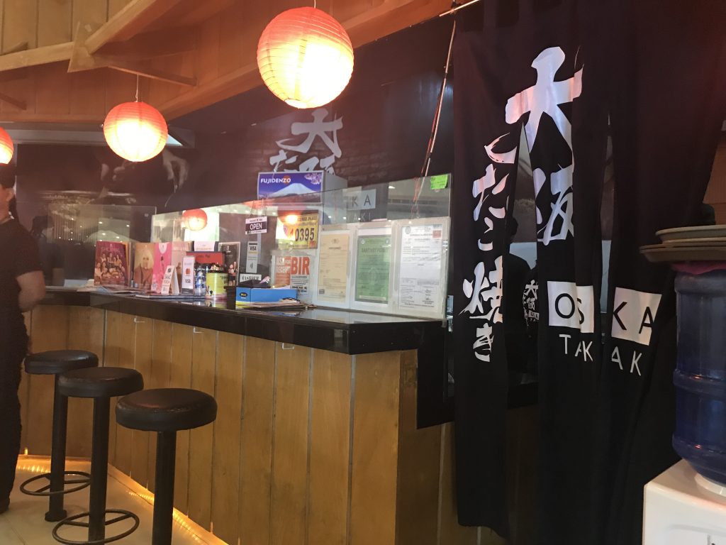 フィリピンのプエルトプリンセサ内の日本食屋