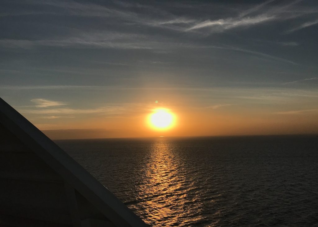夕日が綺麗だな