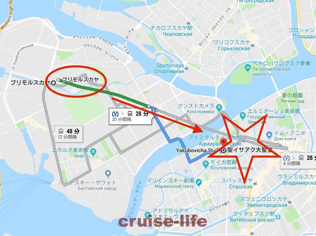 サンクトペテルブルクの地図